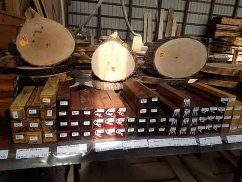 Shorts table, exotic turning squares